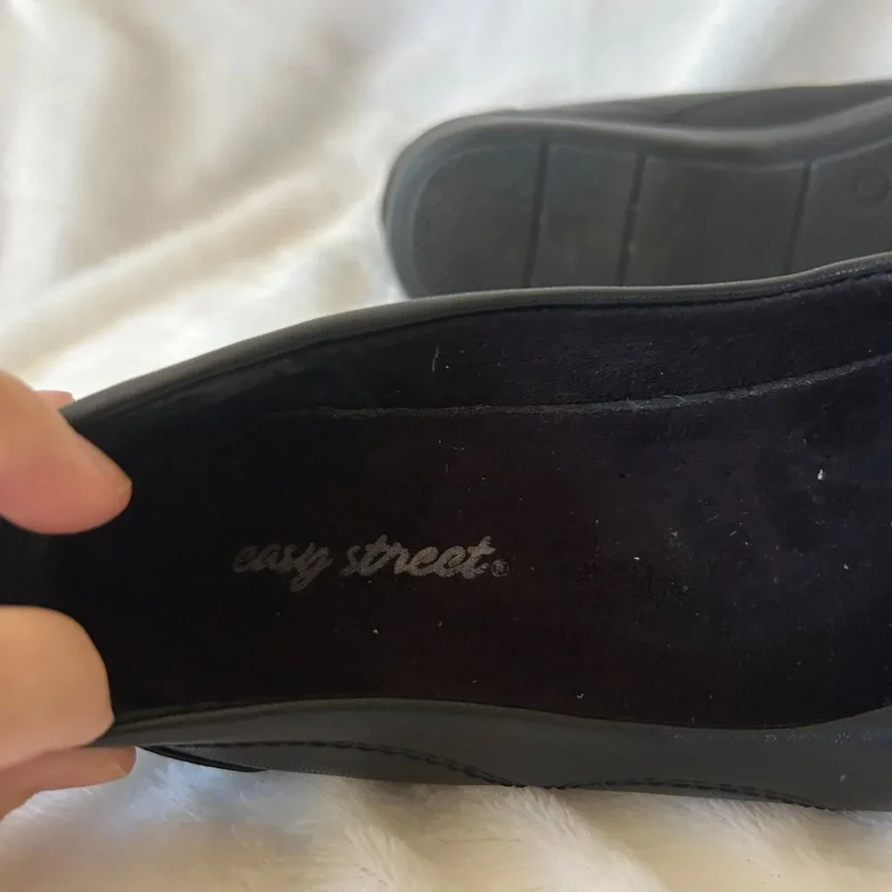 Easy Street Comfort Loafers Womens 8‎ Black Closed Toe